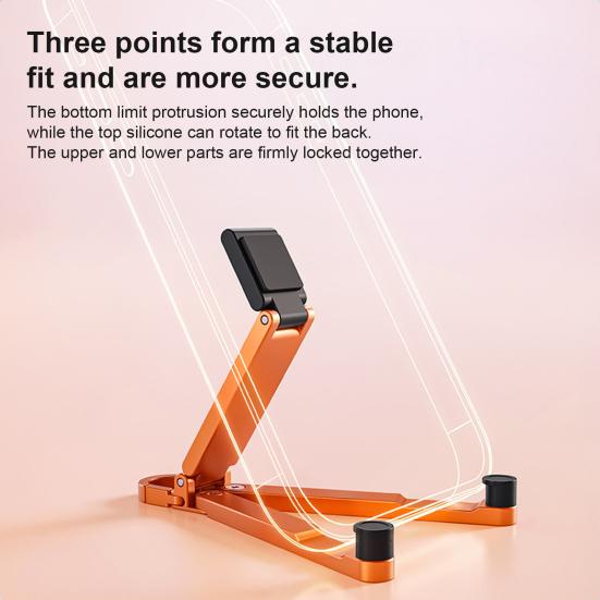 Kantoor bureauaccessoire Mini opvouwbare telefoonstandaard sleutelhanger, Draagbare telefoonhouder voor zak bureau, Huis Reizen