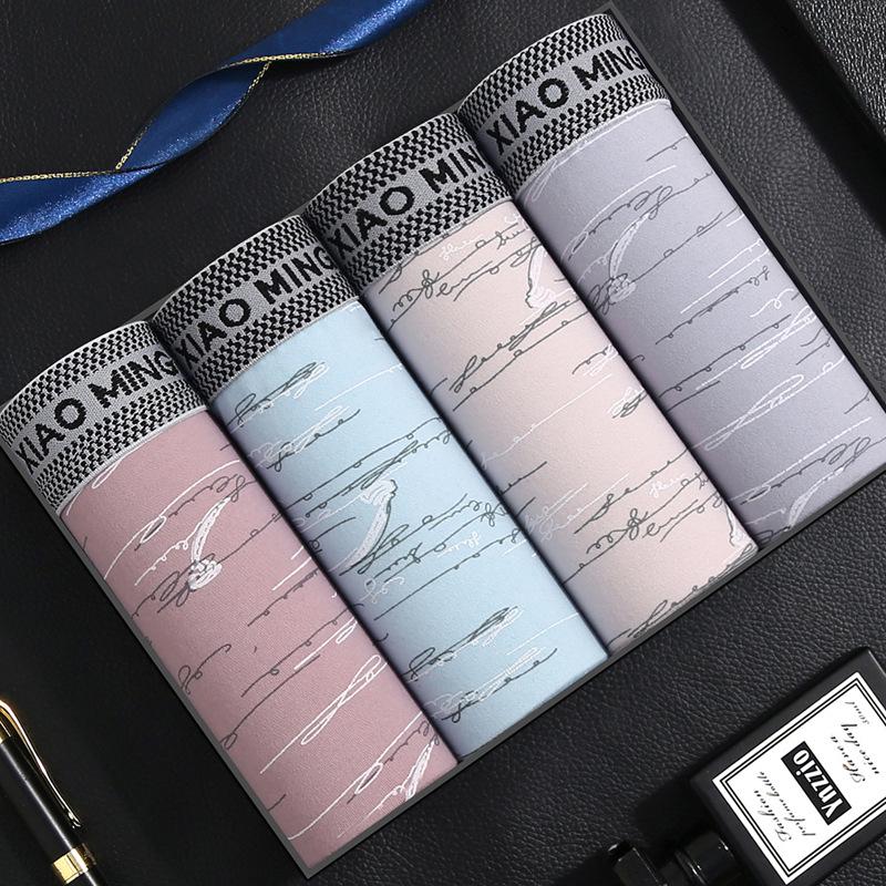 

Мужское нижнее белье Мужские боксеры Молодежные брюки средней посадки с четырьмя углами Брюки больших размеров для мальчиков Шорты XXL