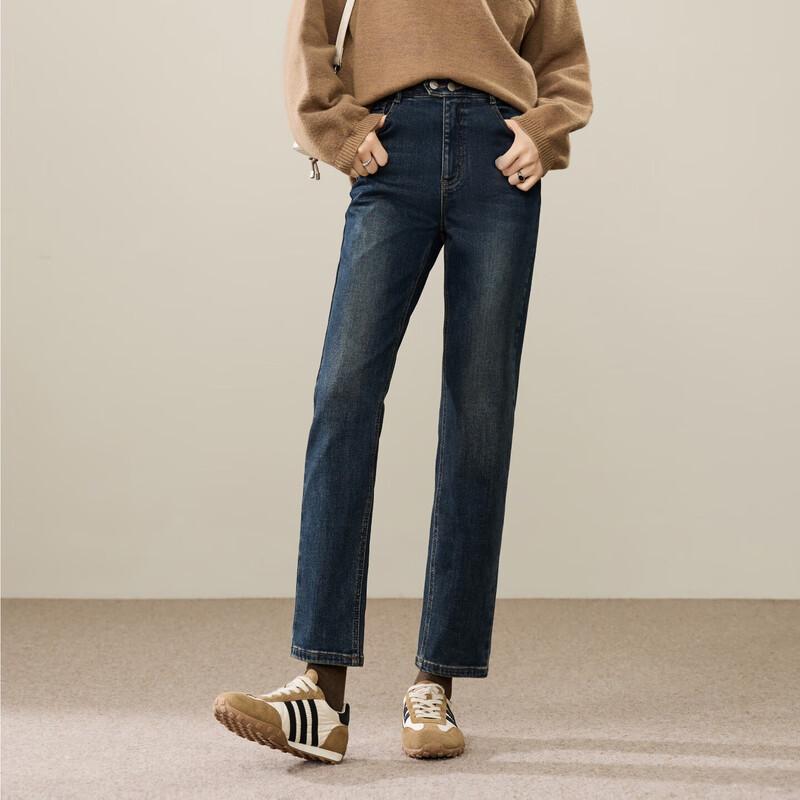 

ESE-Y Women s Fleece-Lined Lycra Stretch Straight-Leg Jeans 30