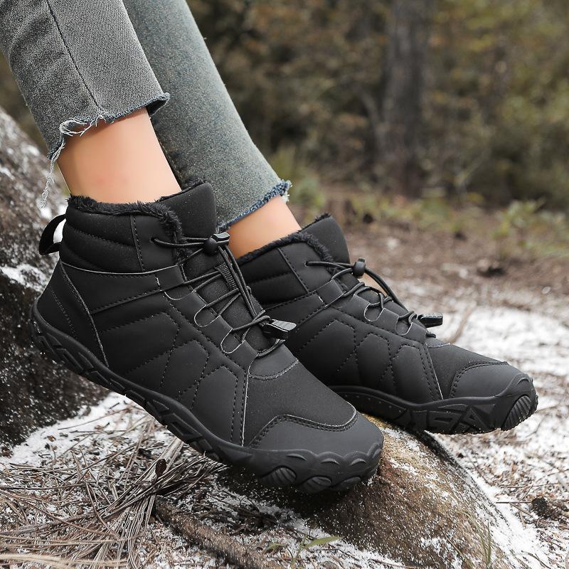 Winter wasserdichte Baumwollschuhe aufgestapelt verdickt warm Herren- und Damen-Bergschuhe Schneestiefel rutschfest und verschleißfest mittelhohe Baumwollstiefel