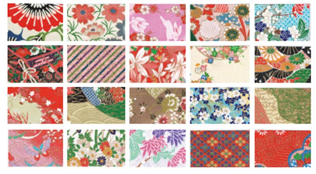 Kawasumi Washi Chiyogami Yuzen Washi B4 Size x 20 Sheets Type B Approx. 25.7 36.4cm