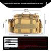 Water Resistant Lure Fishing Bag Multiple Storage Pockets Adjustable Straps Great for Trekking Hiking and Casual Fishing