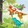 4pcs Cartoon Mini Dinosaur Aluminum Foil Balloons Birthday Party Background Decoration Indoor Outdoor Photography Props