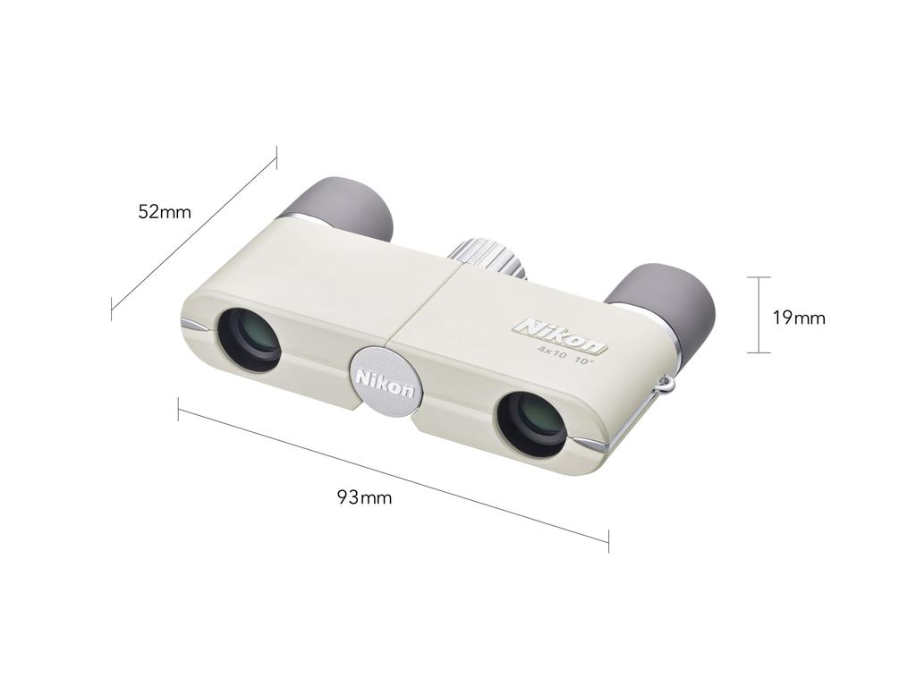 Nikon Yu 4x10D CF Dach 4x10 Elfenbeinweiß in Ferngläser, Prisma, Öffnung, (Hergestellt in Japan)