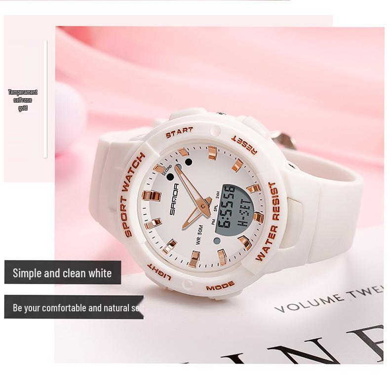 SANDA Dopamine Trend Waterdicht Casual Polshorloge voor Mannen en Vrouwen