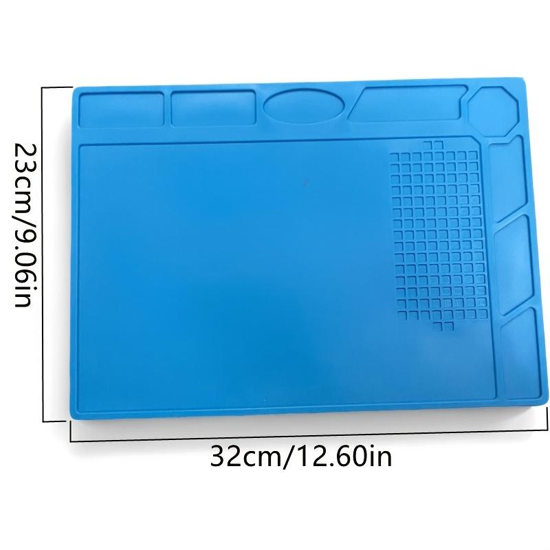 Värmebeständig silikonlödmatta, elektronisk reparationsarbetsstation med magnetisk sektion - Halkfri, antistatisk matta för mobiltelefon