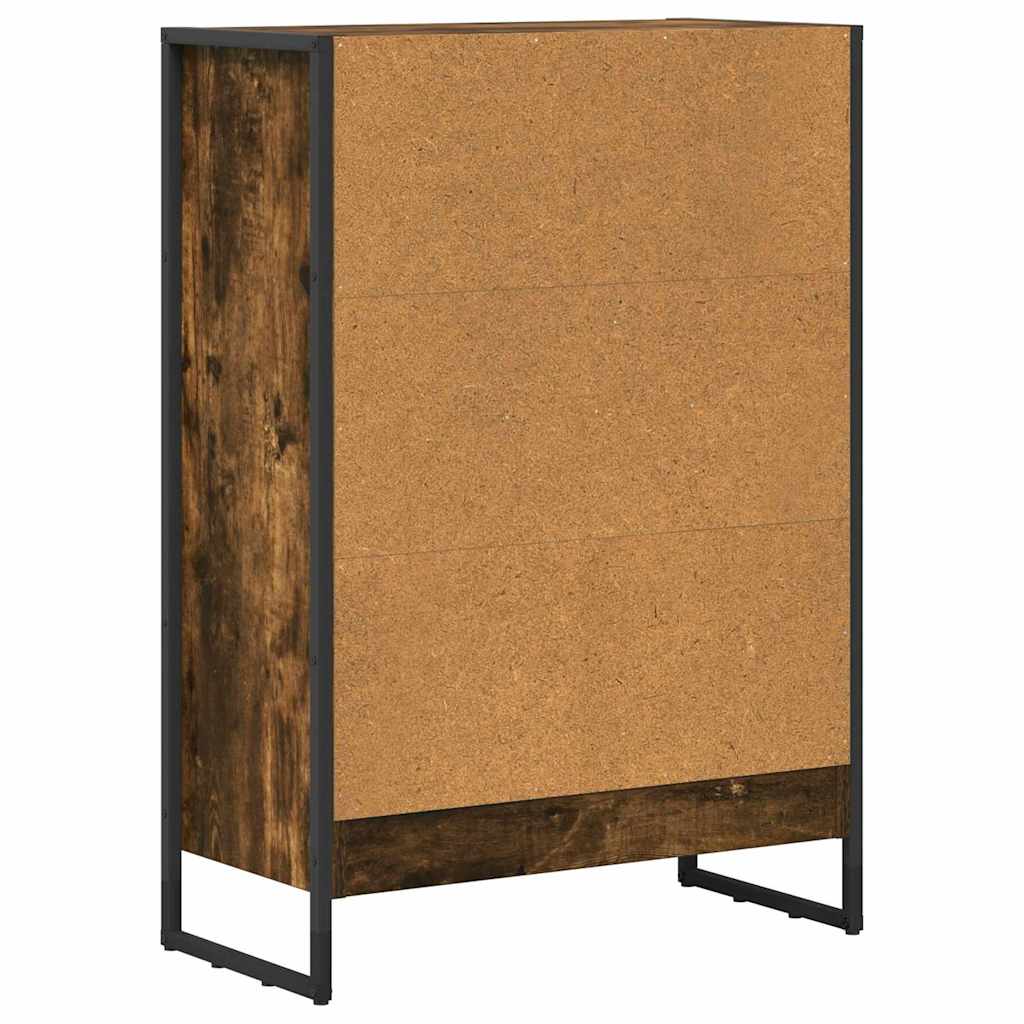 Bookshelf Smoked Oak Finish 60 x 30 x 86.5 cm Particleboard