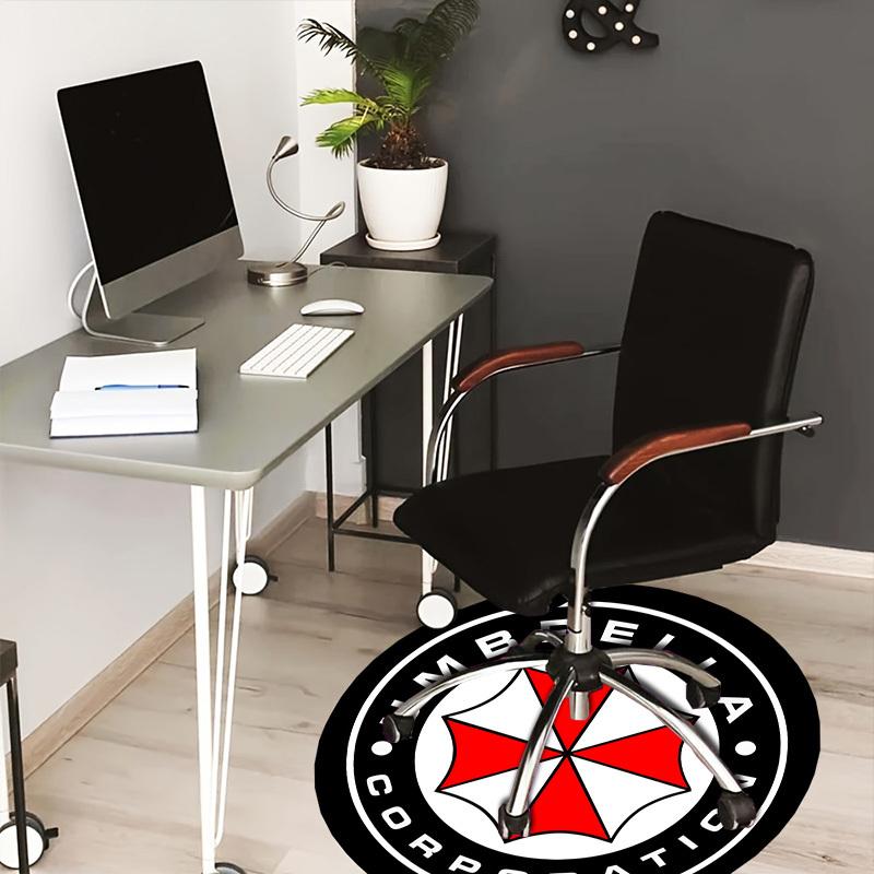 1pc Umbrella Corporation Logo Round carpet, Made of Polyester,Perfect for Decorating Office Chairs, Living Rooms,fplt270