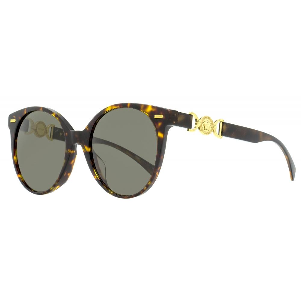 

VerSace Women S Oval SunglaSSeS Ve4442f 108 3 Havana 55mm 108 3
