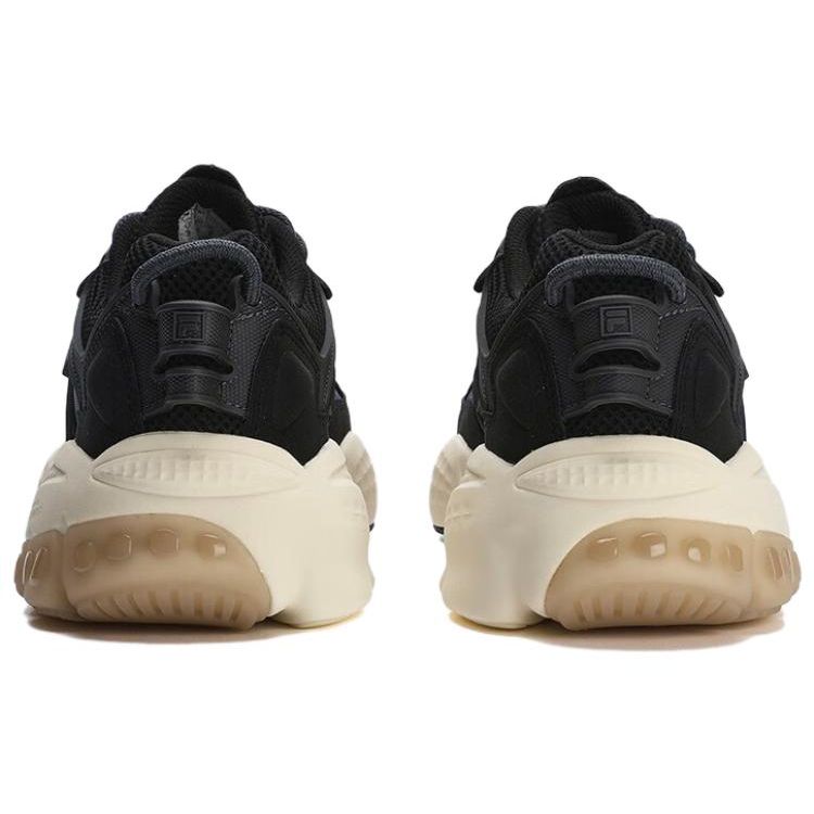 FILA Ladder Mesh Synthetic Leather Comfortable Versatile Low-Top Casual Shoes Men sneaker Black F12M322101FDB