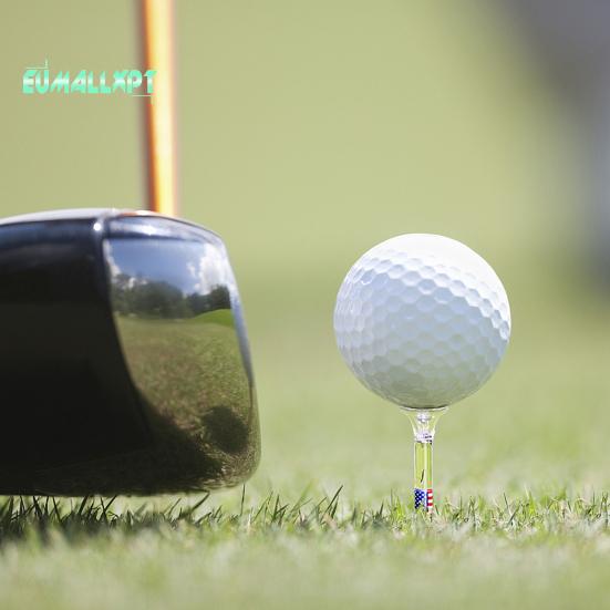 20 Pezzi Tee da Golf Infrangibili - Riduce l'Attrito, 83mm, Plastica, Stampa Bandiera Nazionale Americana, Trasparente