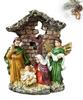 Christmas Nativity Scene Holy Family with Angel Figurine 10.8