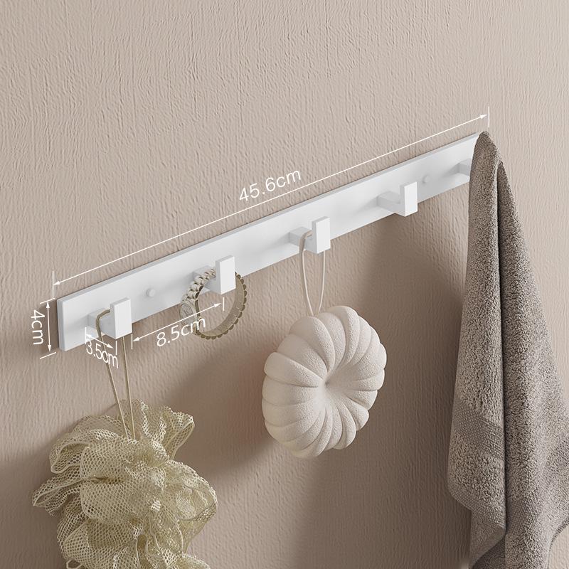 Space-Saving Aluminum Door & Wall Hook for Coats and Hats