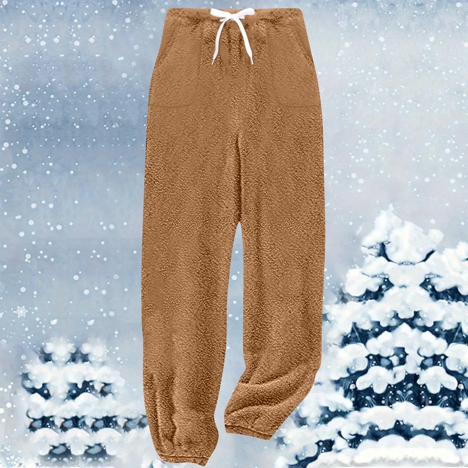 

Женские однотонные модные плюшевые повседневные брюки удобные длинные брюки XXXXL