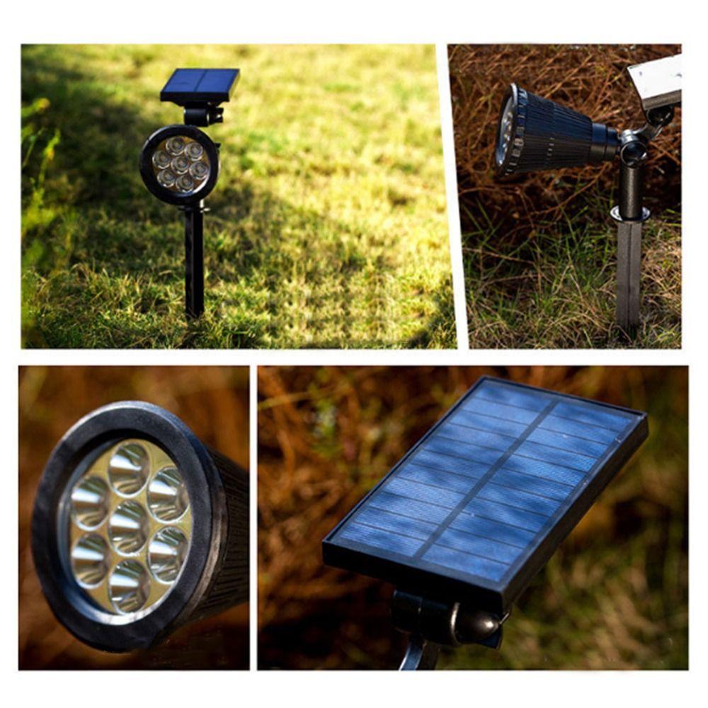 Solar Powered Garden Solar Spotlight 7 LED Solar Landscape Light Yard Decoration
