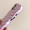 Glossy Wave Stripes Phone Case for iPhone 12 13 14 15 16 Pro Max Camera Protect Shockproof Hit Color fashion Phone Cover