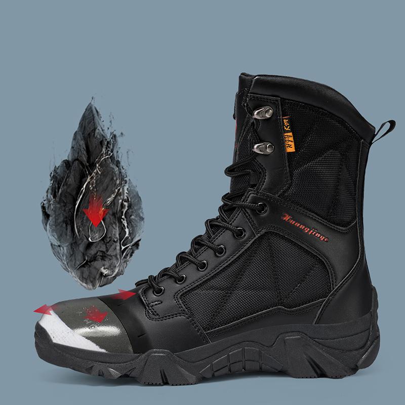 TUINANLE Pánské pracovní boty Podzimní outdoorové turistické boty Šněrovací horolezecké boty Prodyšné lovecké tréninkové boty Vysoké