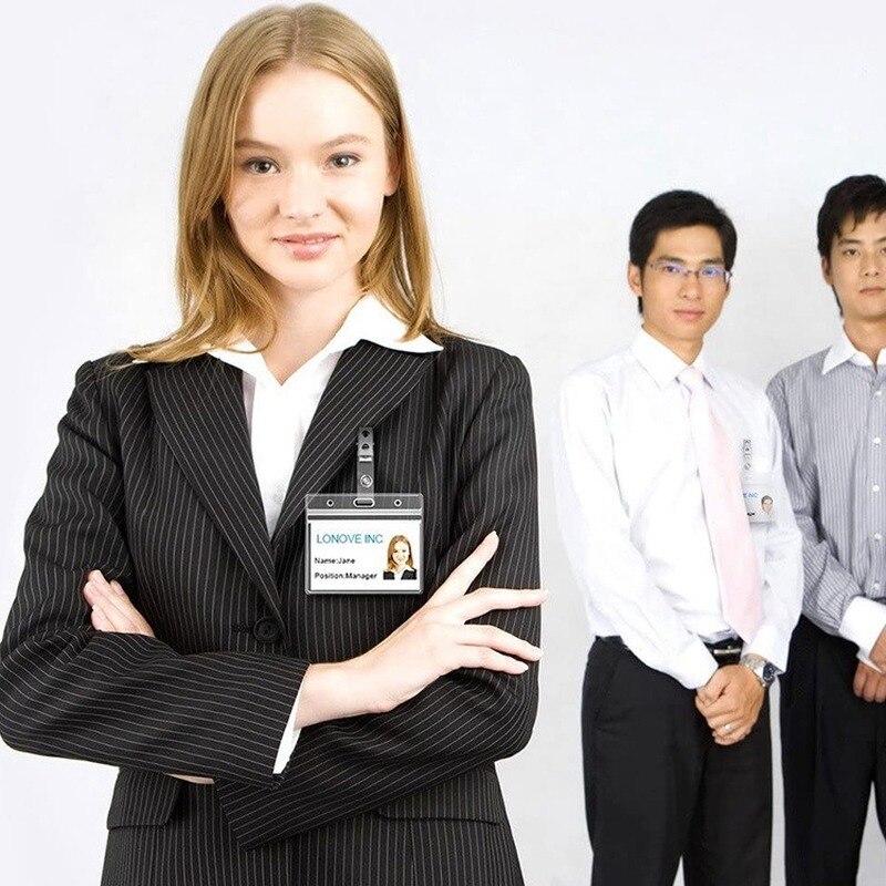 Double-hole Card Holder, Student ID Card, Bus Card Protective Cover, Horizontal and Vertical Card Holder, Visa Badge, Access ID Display Card Holder