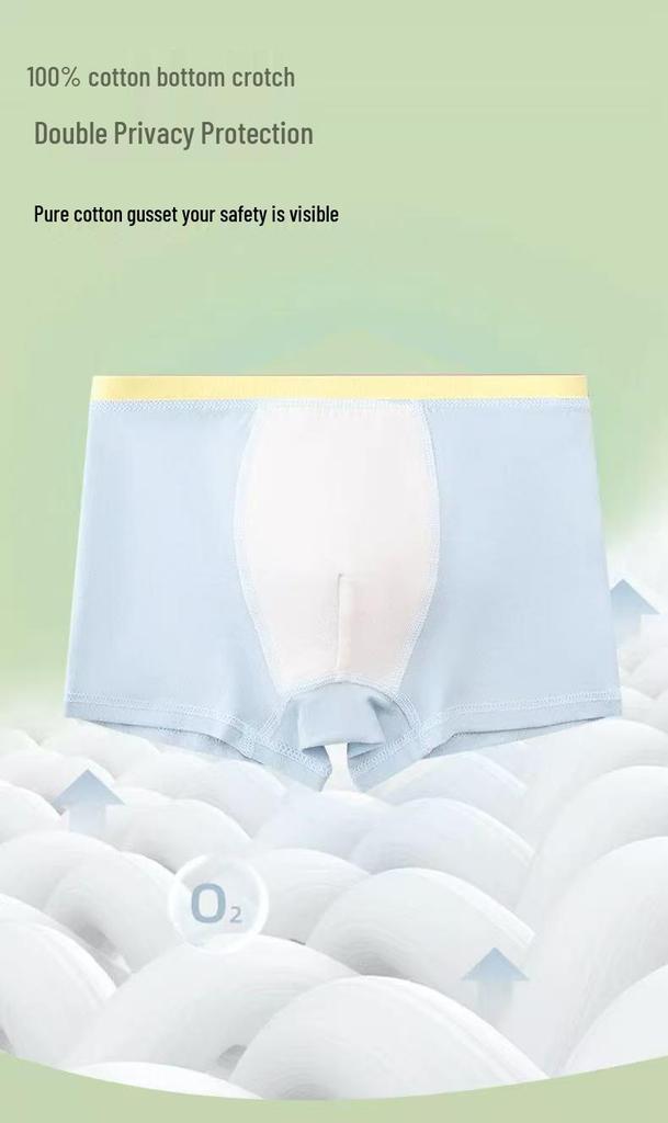 Class A 100% Cotton Boys' Antibacterial Boxer Briefs - Breathable & No Pinching Crotch for Growing Children