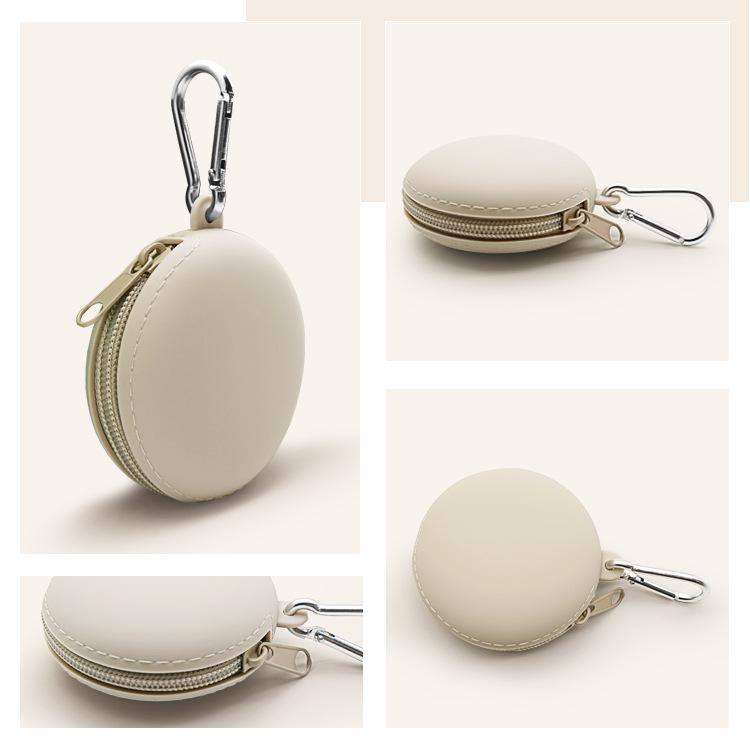 Silikon-Aufbewahrungstasche Hängender Schlüsselanhänger-Halter für Outdoor-Kabel Bluetooth-Kopfhörer Kleinteile-Organizer Münzbörse