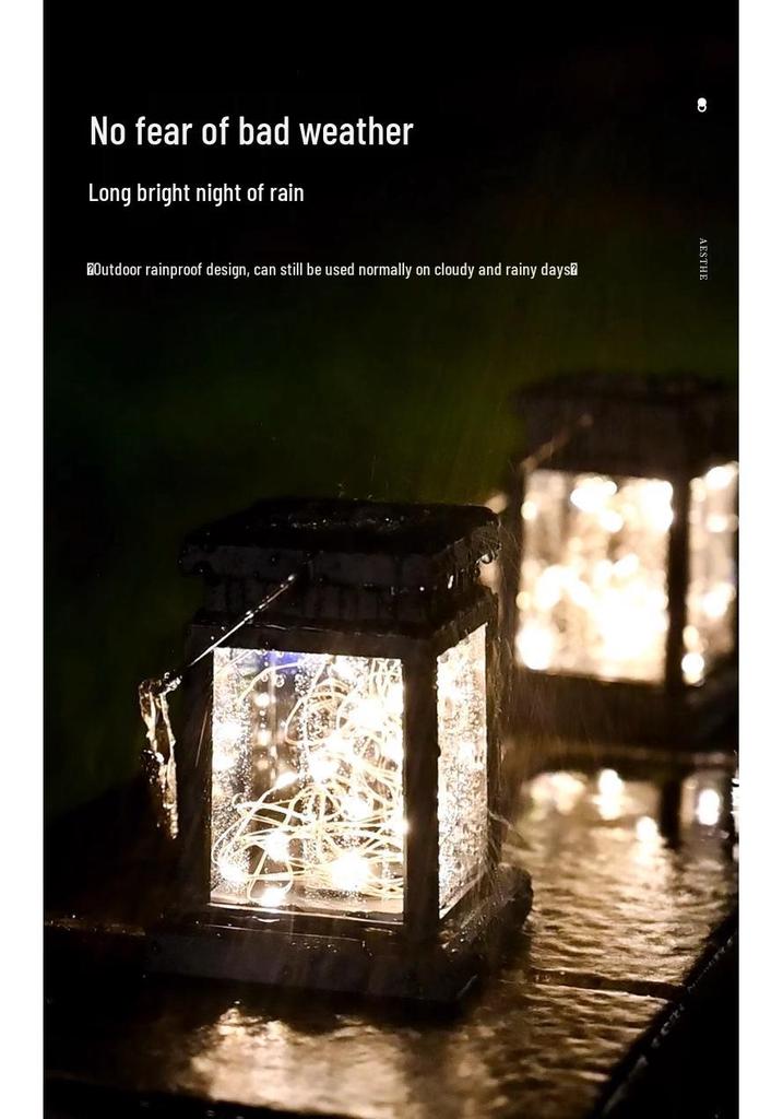 Waterproof Solar Lantern: Outdoor Table & Garden Décor with Night Light