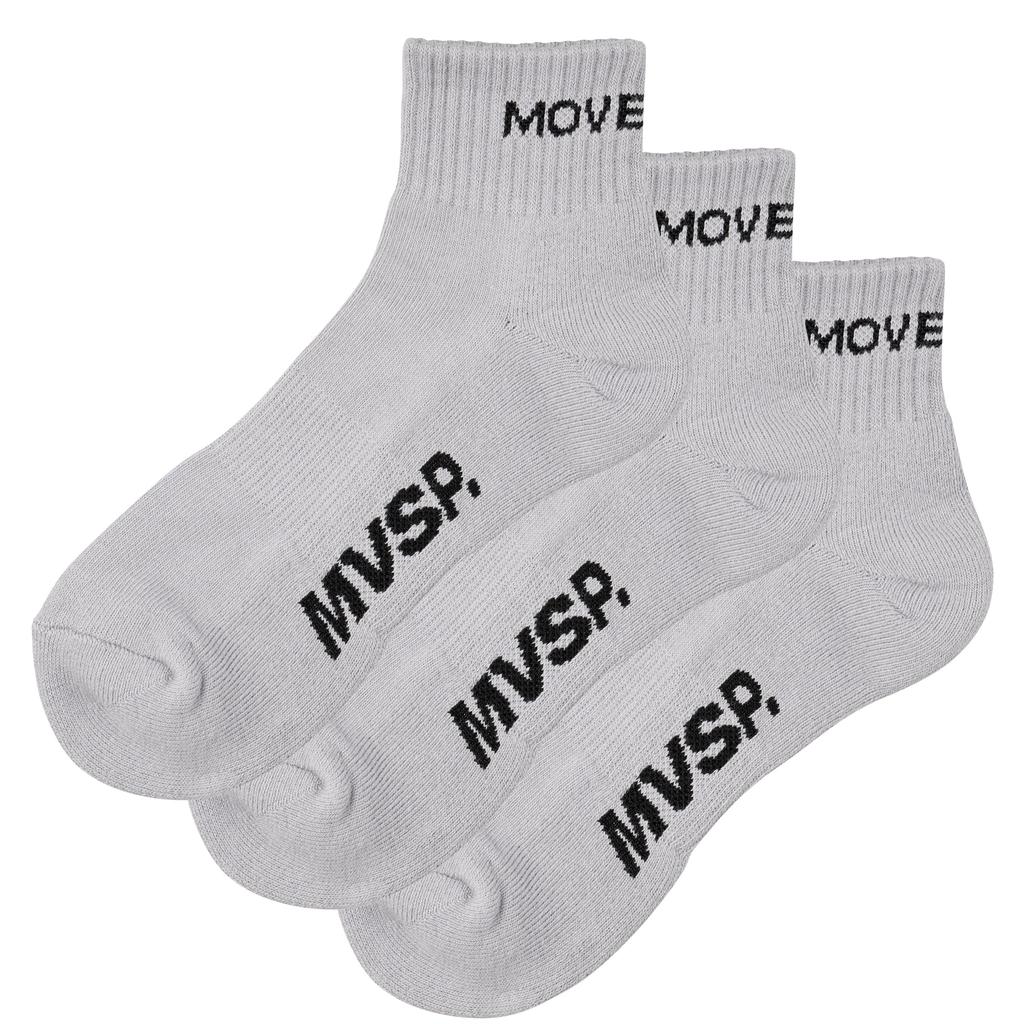 Move Sports Short Pile Arch Stays in GY00 Socks, Descente, 3-Pair Set, Length, Right-Angled, Sole, Y-Heel, Support, Training, Walking, Running, Fit,