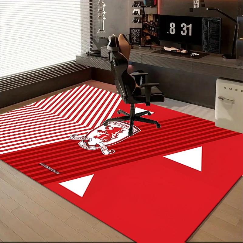 1PC Middlesbrough Football Club Crest Floor Mat for Living Room, Game Rooms, Office, Bedroom, Office Floor Mat Playful Design, Christmas fan gifts