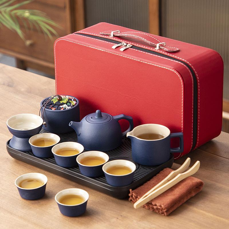 Ceramic Outdoor Camping Portable Travel Tea Set Business Company Events Wedding Gifts