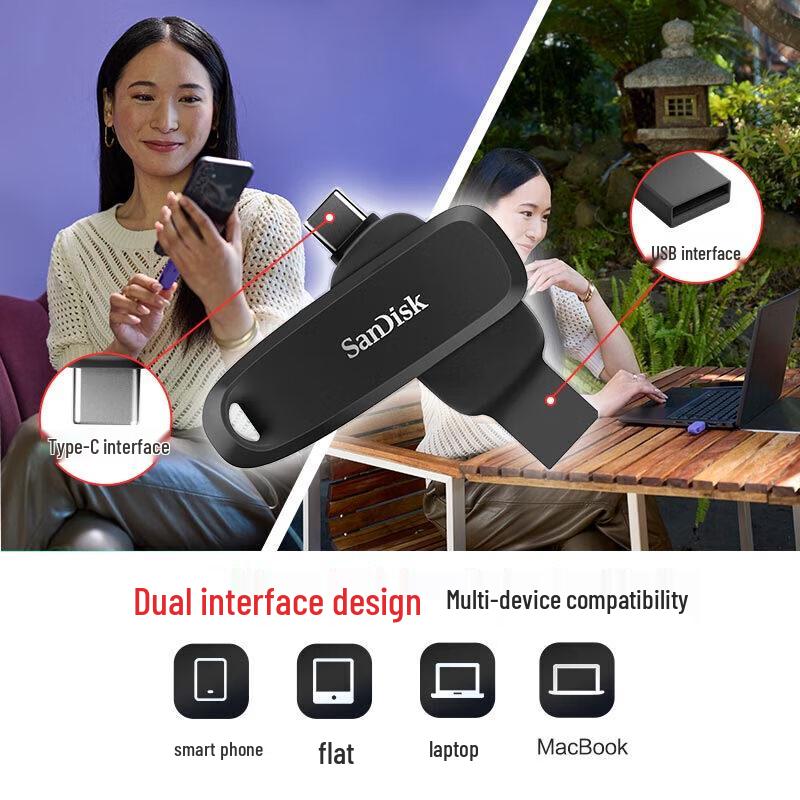 SanDisk Type-C USB Flash Drive for Phones & Computers