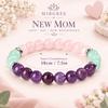 MIRGREE New Mom Bracelet for Women, Colorful Beaded Bracelet, Meaningful Gift for First Time Mom, Baby Shower and Mother’s Day Gift