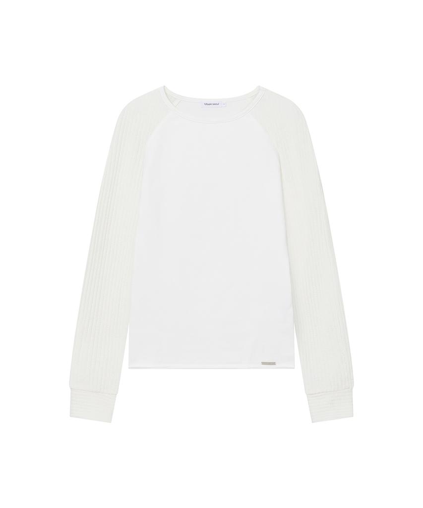 MISEKI SEOUL Raglan Knit Long Sleeve White