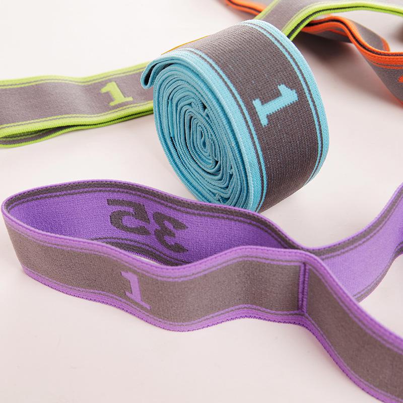 Yoga Pull Strap Gürtel Polyester Latex Elastische Latin Dance Stretching Band Schleife Yoga Pilates GYM Fitness Übung Widerstand Bands