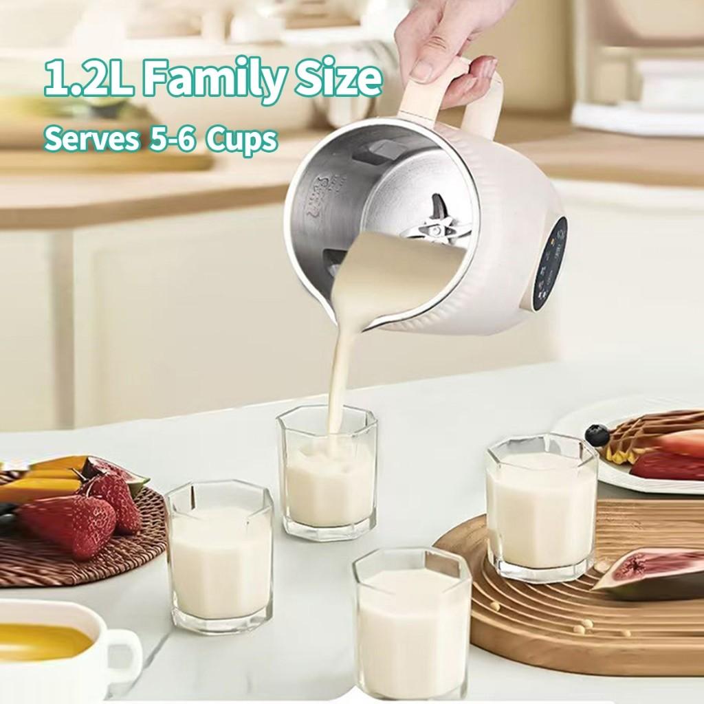 1.2L 9-in-1 Soybean Milk Machine with 18-Hour Preset for Homemade Plant and Nut Milks