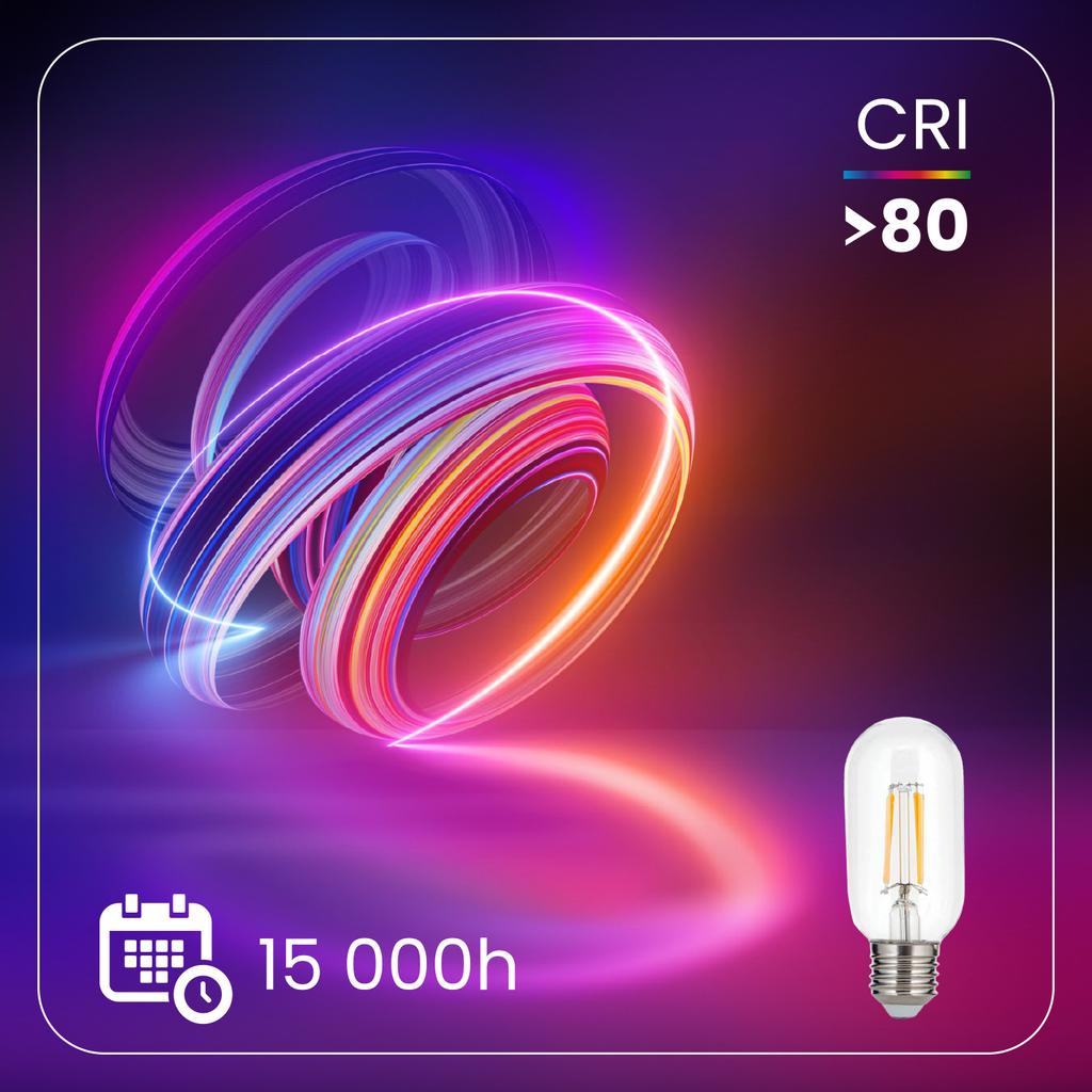 Lumiled 6X E27 T45 Filament 4W LED Bulb Warm 3000K