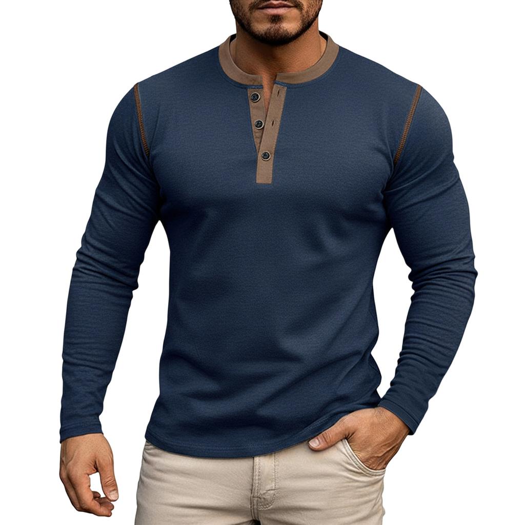 Męskie Kolorowe Bluzki z Długim Rękawem Męskie Codzienne Modne Bluzki z Długim Rękawem