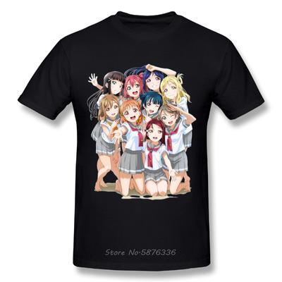 Cute Anime Man Aqours Love Live Sunshine T Shirt Lovelive Comfortable Print Tshirt Tee Shirts Leisure Oneck Tshirt