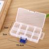 24-Grid Transparent Plastic Jewelry and Earring Storage Box for Accessories and Beading