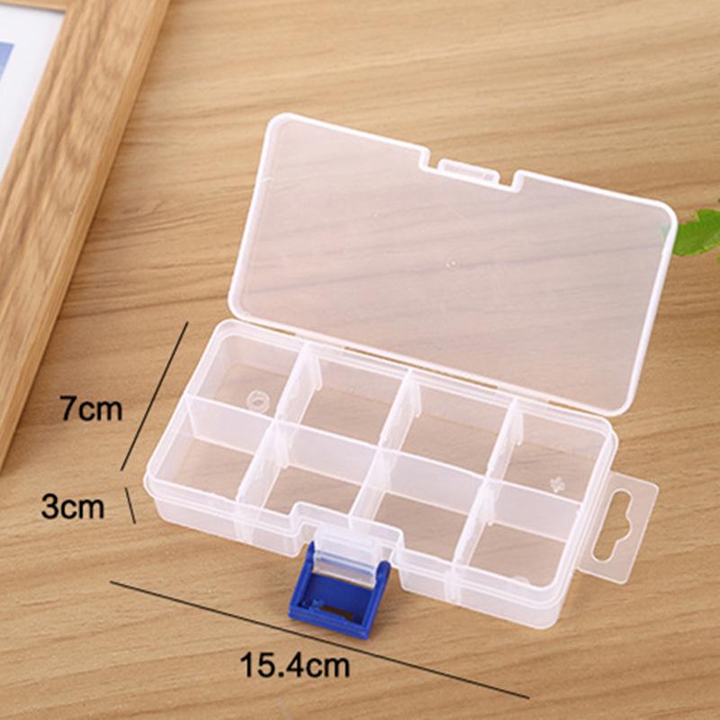 24-Grid Transparent Plastic Jewelry and Earring Storage Box for Accessories and Beading