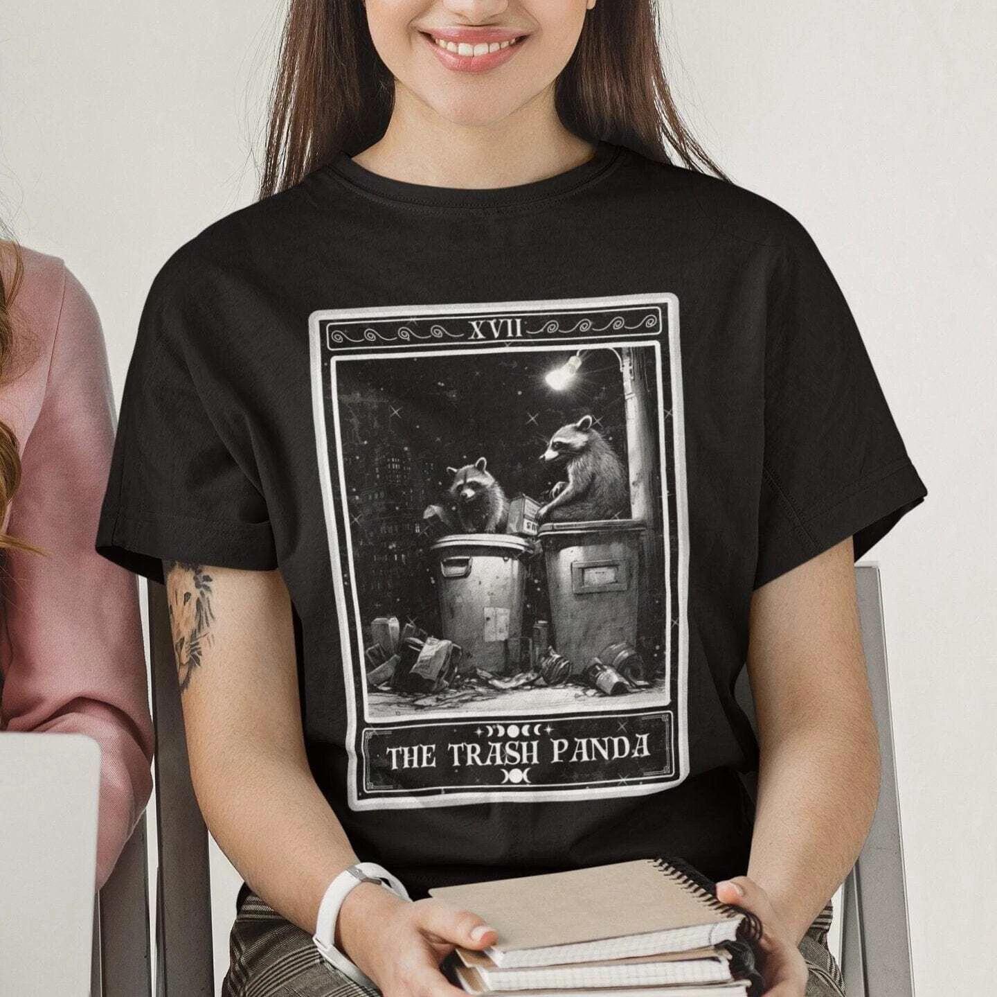 Trash Panda Tarot Card Shirt, Raccoon Lover S