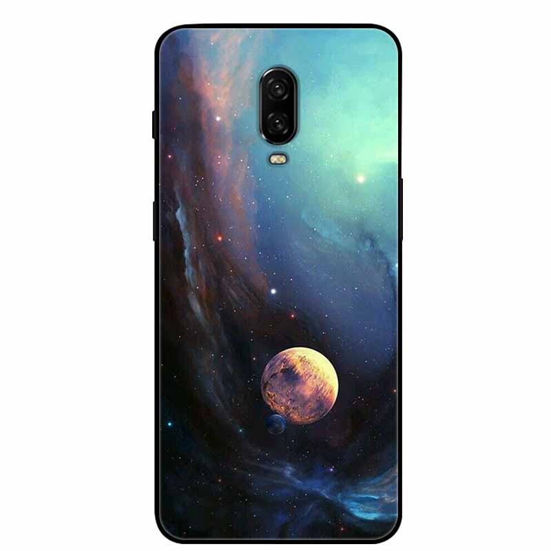 Para Capa One Plus 6 / 6T Animais Pintados Preto TPU Silicone Macio Amortecedor para Oneplus 6T 6 T Capas à Prova de Choque Lobo Legal Bolsa Coque