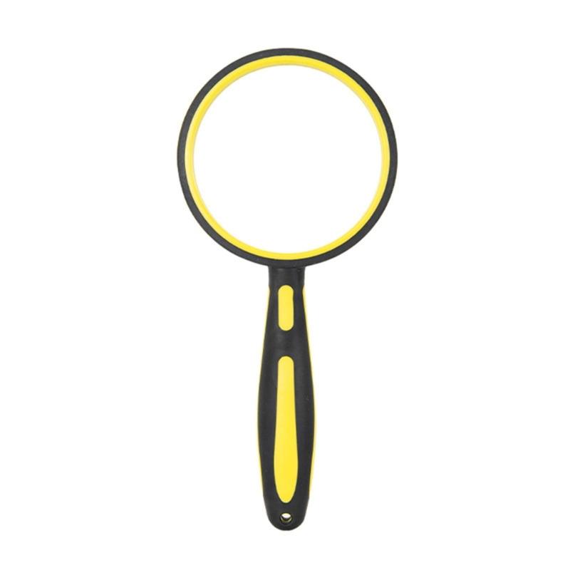 Optical Glass Magnifying Tool with Ergonomic Rubber Handle 5-10X Handheld Magnifier for Enhances Comfort and Usability