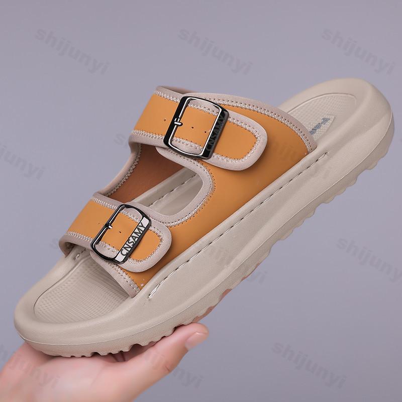Men's Slippers 2025 Summer Breathable Outdoor Beach Sandals Non Slip Flip Flops New Flat Slippers High Quality Men's Shoes