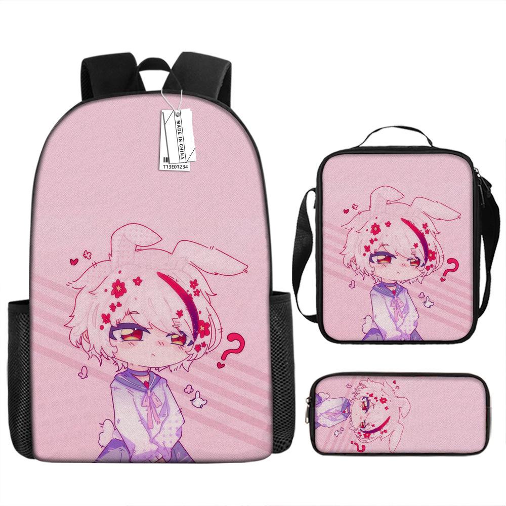 

Двумерный рюкзак с анимацией Гача, мультяшный рюкзак для учеников начальной школы, детский рюкзак, брызгозащитная сумка pencil case