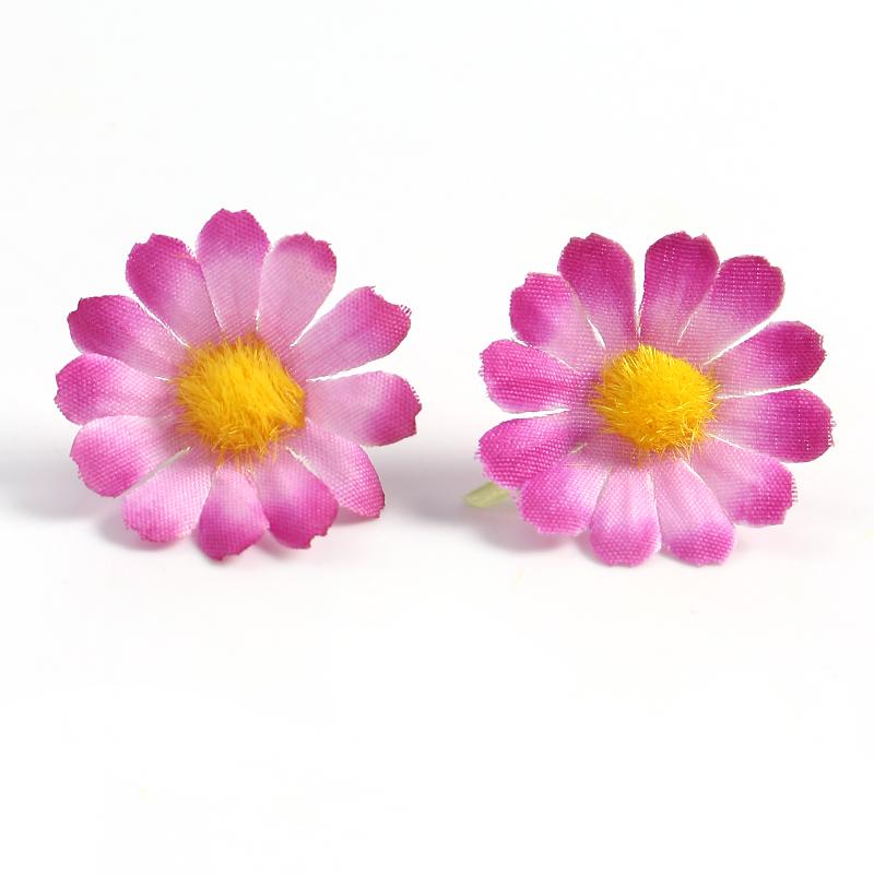 

50/100Pcs Mini Daisy Artificial Flowers 2.5cm Fake Flowers For Home Decor Wedding Decoration DIY Craft Wreath Gifts Accessories 50Pcs сливовый