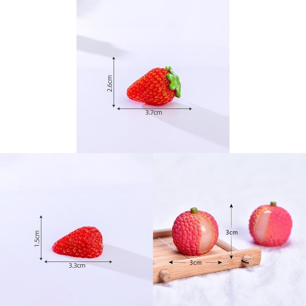 Adorable Cartoon Resin Miniature Fruits For Diy Decor And Craft Projects