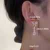 Elegant Butterfly Earrings with Bow and Teardrop Pendant, Alloy Drop Dangle Earrings for Women