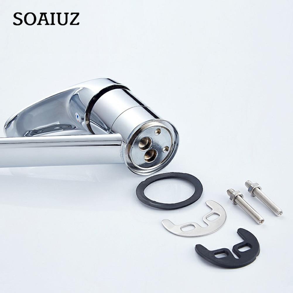 Long Nozzle Kitchen Standing Faucet Bathroom Faucet Modern Polished Chrome Plated Single Handle Swivel Kitchen Tap