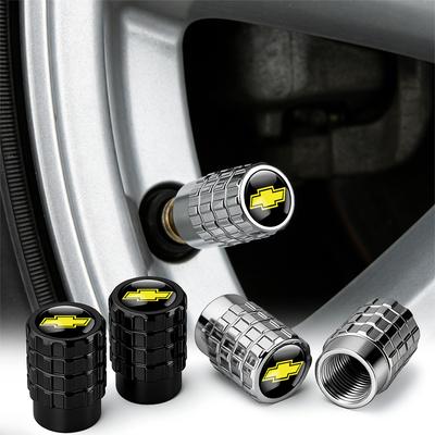 4Pcs Car Gear Valve Badge Cover Car Wheel Tire Valve Cap Accessories for Aveo Trax Malibu Equinox Impala Camaro SS Z71