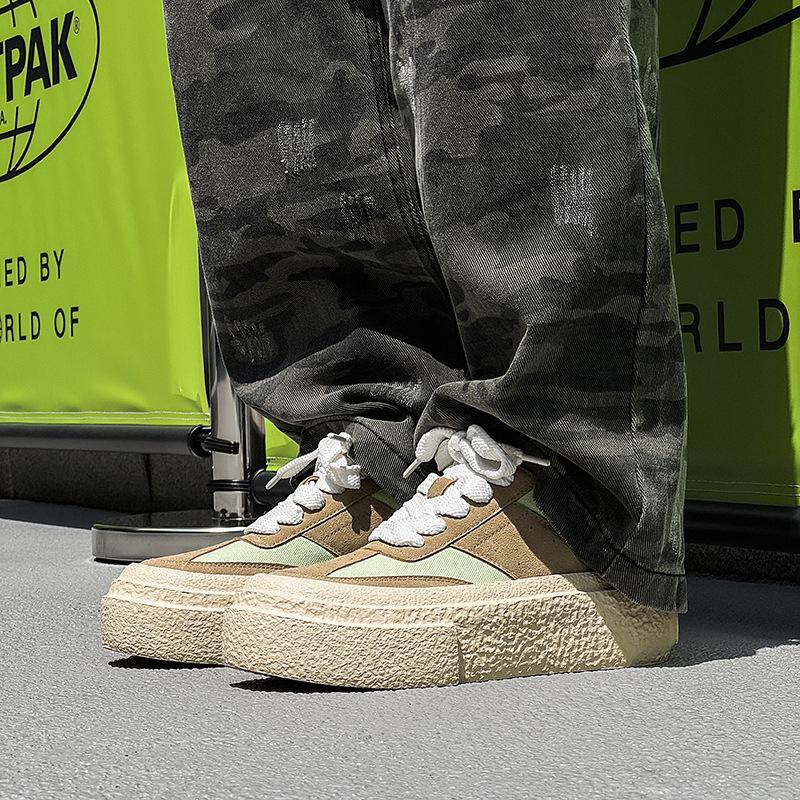 

Новые мужские летние дышащие белые туфли модные трендовые мужские нишевые дышащие универсальные туфли для сноуборда мужские туфли 23222-J 38 зелёный