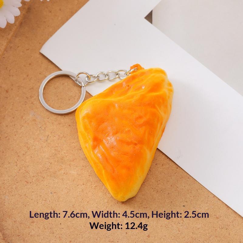 Realistic Bread Keychain Croissant Stress Toy Slow Rising Pu Pendant Bag Car Keyring Fun Gadget Decompression Gift Women